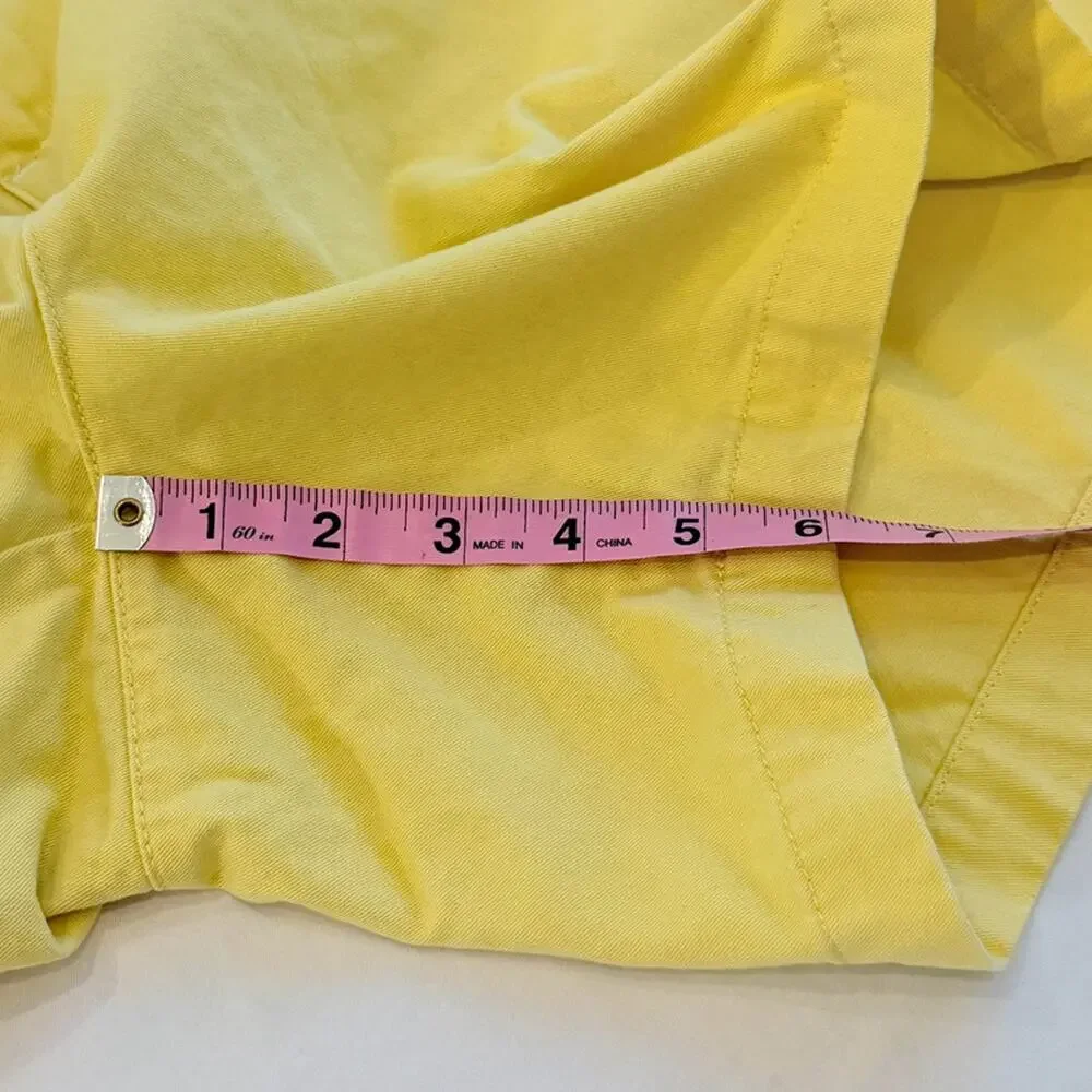 Natural Reflections Yellow Cotton Bermuda Shorts 18W